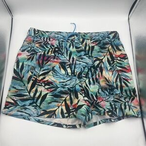 Reel Legends Men's Floral Multicolor Drawstring Trunks Size Large with 5" Inseam